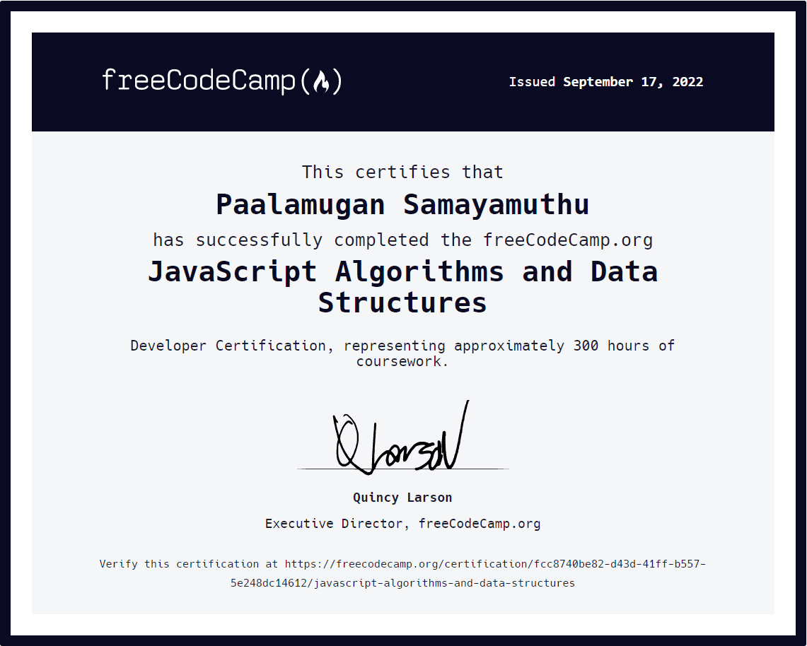 JavaScript Algorithms and Data Structures