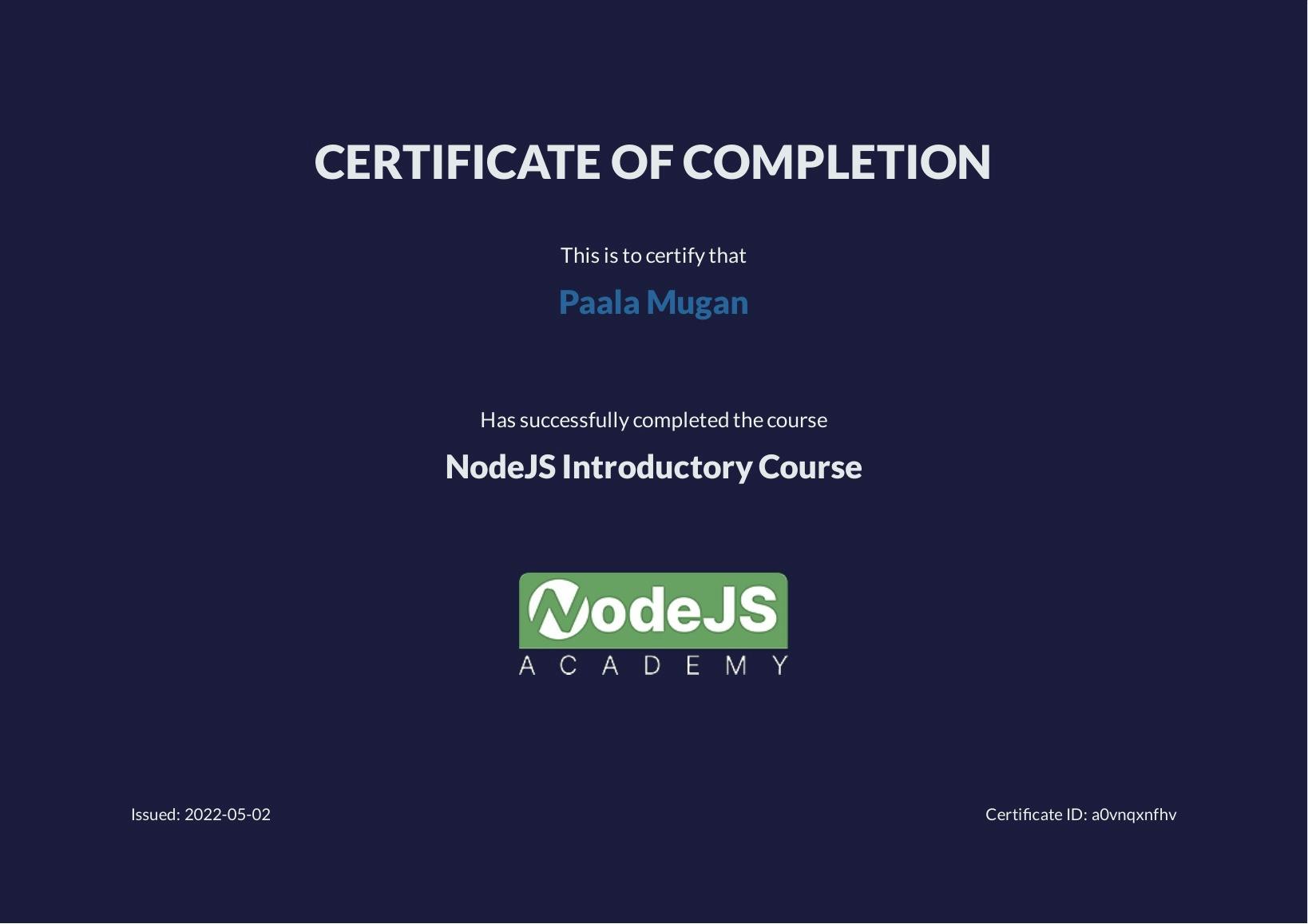 NodeJS Introductory Course