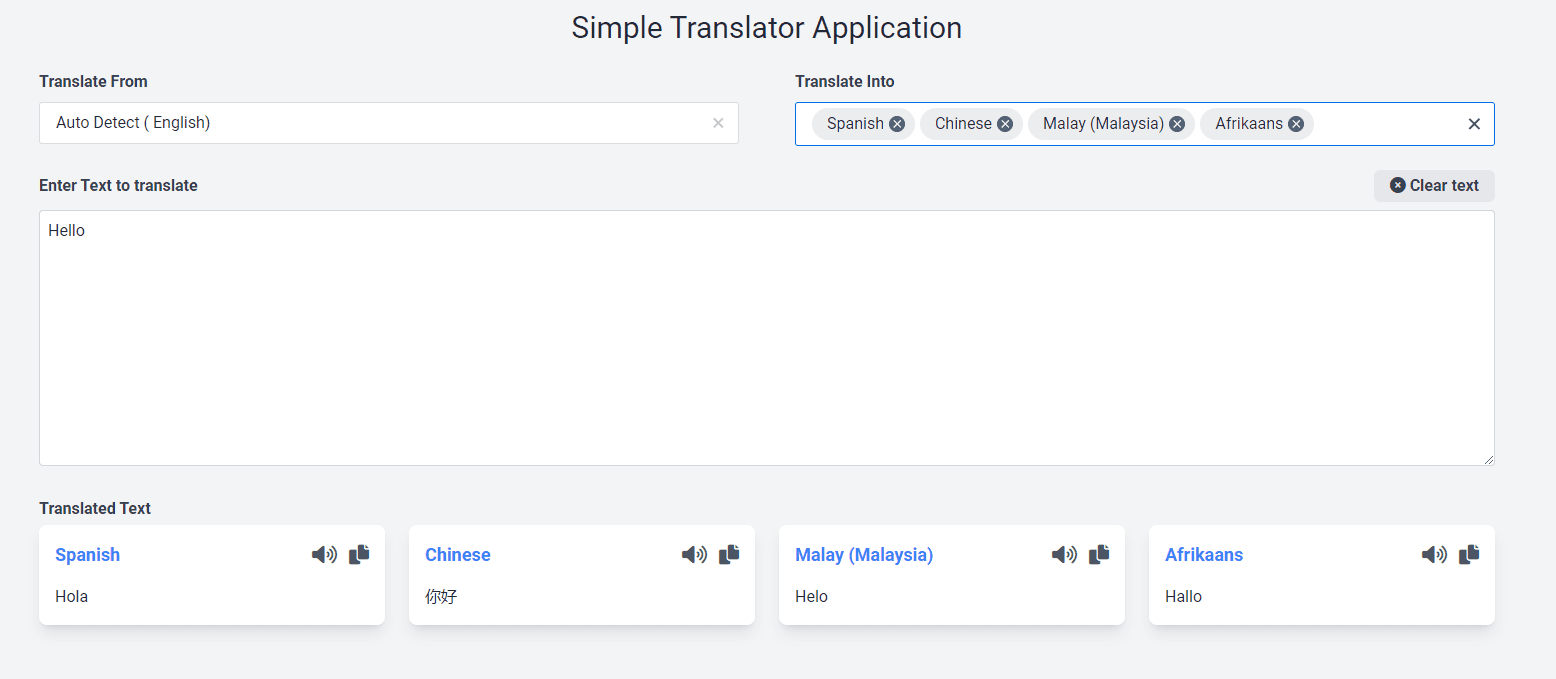 Translator Application